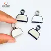 Em estoque atacado fábrica direta de chaveiros de metal chaveiro de carro conexão de fivela de anel de tecelagem acessórios de ferragem