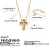 Cadena de Acero Inoxidable Chapada en Oro con Forma de Y, Cadena de Cuentas de Zirconia, Cruz Hueca, Collar Multiestilo, Joyería Francesa de Lujo Ligero para Mujeres