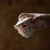 Mi Yan Esmalte de Soda Tazón de Cubierta Lata de Película Abierta Tazón de Té Elevar Hogar Tamaño Pequeño Taza de Té Poesía Bajo Esmalte Juego de Té Kung Fu Traje