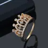 Anillo de mujer con corona de princesa de circón de lujo creativo europeo y americano exclusivo transfronterizo para deseo AliExpress venta caliente anillo de cobre