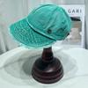Sombrero de pescador de mezclilla lavado desgastado retro para mujer primavera y verano versátil para hacer que la cara se vea pequeña, protección solar, cubierta, sombrero de cubeta, sombrero para el sol
