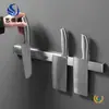 Suministros de Cocina Soporte Magnético para Cuchillos, Estante de Almacenamiento de Pared sin Taladro, Cuchillo Magnético de Acero Inoxidable 304