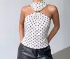 Site Independente da Amazon Transfronteiriço Europeu e Americano 2026 Novo Top Regata de Poá com Gola Halter Sem Mangas Slim Fit Valorizador Hot Girl