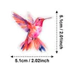 Pegatinas florales de colibrí en acuarela, 50 hojas, PET transparente, pegatinas florales y de pájaros frescas para decorar cuadernos y diarios