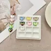 Acrílico Colorido Concha Furo Reto Formato de Coração DIY Pulseira Colar Joia Pingente Corrente de Celular Material Acessórios