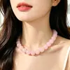Gargantilla Redonda de Resina Exagerada de Color Sólido Estilo Bohemio Retro Europeo y Americano Collar de Perlas para Mujer Venta al por Mayor Transfronteriza