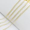 Cadena de cola dorada de 18k y 14k con efecto de extensión, accesorios para pulseras y collares, cadena suelta hecha a mano con nanorretención de color.
