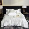 Juego de Verano de Cuatro Piezas de Seda de Hielo de Doble Cara de Sábanas para Dormir Desnudo, Cubre Edredón Fresco, Ropa de Cama Tencel Lavado de Celebridad de Internet Li Zhiyou
