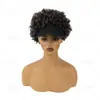 Comércio Exterior Transfronteiriço Chapéus e Perucas para Mulheres, Pequenos Apliques de Cabelo Encaracolado, Perucas Afro de Fibra Sintética Encaracolada de Primavera, Chapéus Peruca