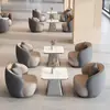 Mesa y Sillas de Negociación Combinación Área de Descanso Lujo Ligero Moderna Área de Descanso Mesa de Recepción Mesa de Negociación Oficina de Ventas Salón de Belleza Recepción