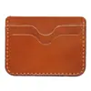 Cartera de cuero retro europea y americana directa de fábrica, tarjetero portátil con costuras de coche, bolsa de almacenamiento para tarjetas bancarias de viaje al aire libre