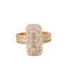 Anillo Geométrico Minimalista de Moda para Mujer, Anillo Abierto Ajustable de Lujo Ligero para el Dedo Índice, Joyería de Mano Personalizada Elegante de Zirconia de Nicho