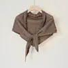 Bufanda Chal Triangular de Punto Hueco de Color Sólido para Habitaciones con Aire Acondicionado y Oficinas, Ropa Exterior Cortavientos, Bufanda, Calentador de Cuello, Pañuelo para la Cabeza de Doble Uso