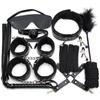 Conjunto divertido de 10 peças de couro de pelúcia espessado SM Conjunto de 10 peças Pacote de produtos sexuais adultos alternativos de RPG