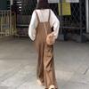 Top de manga larga de color albaricoque, estilo coreano de primavera, holgado y de estilo perezoso, mono casual versátil para mujer, conjunto moderno y versátil