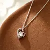 Colar Coração de Prata Esterlina S925 para Mulheres, Luxo Leve, Corrente de Clavícula de Nicho de Alta Qualidade, Pingente Versátil e Simples em Forma de Coração