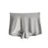 Calzoncillos Boxer Lisos de Color Invisible Sin Costuras Anti-exposición Mousse de Proteína de Cachemira Terciopelo Cintura Media Transpirable Ropa Interior Sin Costuras CM645K