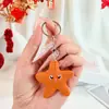 Chaveiro de Animais Marinhos de Desenho Animado PVC Cola de Gota Borracha Macia Mundo Subaquático Pingente de Corrente Chaves do Carro Pequeno Presente