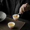 Pinças de Chá das Dinastias Tang e Song, Pinça de Ébano Negro, Clipe Antiderrapante para Xícara de Chá de Titânio Puro, Ferramenta para Preparo de Chá, Acessórios para Cerimônia do Chá, Ferramenta Doméstica para Manuseio de Chá