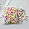 Bola de pelo de colores mixtos al por mayor, alta elasticidad, bricolaje, material de producción creativa para niños de jardín de infantes, bola de pelo pequeña de color, macarrón de pelo