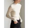 SS STUDIO Seamless Integrated Commuting Elegante Gola Semi-alta/Gola Alta Lã Malhas Feminino Outono e Inverno Base Top