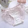 Calcinha Feminina Sexy Princesa Estudante Renda Bordada Cor Sólida Transparente Respirável Estilo Japonês Triângulo Fofo