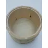 Balde de madeira para arroz isolado, redondo com tampa, uso comercial, recipiente de arroz de sushi para hotel/restaurante, balde pequeno de madeira para servir arroz e louças.