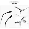 Nuevo Estilo Refinado Travieso Genial Montura de Gafas 50035M Ultraligera Titanio Puro Negro Plata Montura de Gafas para Miopía Estilo Hombre Lentes de Prescripción