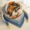 Bufanda Magnética para el Cuello 2025 Nueva Bufanda Cuadrada de Otoño e Invierno Bufanda Triangular de Seda para Mujer Chal Tipo Bufanda para el Cuello a Prueba de Viento