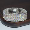 Tiktok misma joyería de novia pulsera exagerada de diamantes de imitación de varias filas pulsera elástica simple y versátil de celebridad de Internet coreana 1005