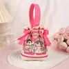 Lembrancinhas de Banquete de Casamento Sacolas de Doces Sacolas Especiais de Doces para Casamento Caixas de Doces Criativas Sem Dobra Sacolas de Presente Vermelhas para Casamento Personalizado