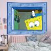Bob Esponja Tela Colgante Tela de Fondo Tela de Pulpo Colgante Pintura Tela de Pared Dormitorio Dibujos Animados Decoración de Pared Tapiz