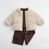 Ropa para Niñas Estilo Dulce Chaqueta Acolchada de Algodón Invierno Nueva Chaqueta Acolchada Floral para Niños Top Grueso Cálido para Bebé Niña