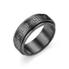 Anillo giratorio de acero de titanio de venta caliente transfronteriza para hombre, anillo de pareja giratorio de descompresión anti-ansiedad, joyería popular europea y americana