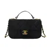 Bolso acolchado de cadena para mujer a la moda, versátil para otoño, bolso de mano cruzado, bolso de hombro para el día a día estilo Chanel, comercio exterior