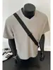 Camiseta de Manga Corta con Cuello en V Texturizado para Hombre, Marca de Verano de Moda, Camiseta Blanca de Alta Gama Resistente para Jóvenes, Top Holgado