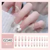 Dicas de Unhas com Pedras de Diamante Mais Vendidas no Tiktok, Arte de Unhas, Adesivos de Unhas Postiças, Unhas Longas Usáveis Feitas à Mão de Alta Qualidade Atacado