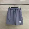Fábrica Tb Venda Direta Verão Novo Tecido Seersucker Shorts Finos Unissex Casual Confortável Cor Sólida Comprimento do Joelho Shorts