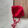 Chapéu infantil estilo INS Inverno engrossado Chapéu de orelha Lori feito à mão Chapéu de lã
