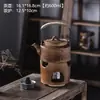 Tetera Grande de Gres Vintage para Preparar Té, Tetera Sencilla para Hogar y Oficina con Taza de Té para Preparar Té