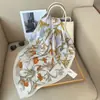 Bufanda de Rayas Blancas y Negras Clásica Nueva de Ins para Primavera y Otoño Bufanda de Seda Ligera Simple Bufanda Pequeña Venta al por Mayor