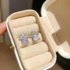 Pendientes Redondos de Circonita de Aguja de Plata Meteoro Pendientes de Nicho de Alta Gama Simples de Moda Exquisitos Elegantes Pendientes de Moda para Mujer
