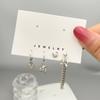 Aretes Pequeños y Sencillos, Aretes, Set Combinado de Círculo y Corazón, Aretes Exquisitos y a la Moda, Aretes de Perlas en Forma de C