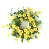 Corona Artificial Mini Transfronteriza de 30 cm Eucalipto Pascua Día de San Valentín Primavera y Verano Anillo Decorativo para Velas