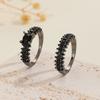 Anillo de cobre con circonitas, sencillo, de lujo, ligero y de gran venta transfronteriza en Oriente Medio, regalo de San Valentín, conjunto de anillos de alta gama para parejas.