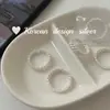 Anillo de Plata Estilo Ins Dongdaemun de Corea del Sur Plata de Ley S925 Anillo de Empalme de Cuentas de Tres Capas Estilo Simple y Versátil para Apilar