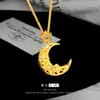 Estilo Caliente de Xiaohongshu Lujo Ligero Diseño de Nicho Punto de Oro Antiguo Estrella de Diamante Laurel Colgante Collar para Clavícula Venta al por Mayor
