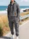 Sudadera de terciopelo para hombre de otoño e invierno transfronteriza, sudadera con capucha de moda, cremallera, múltiples bolsillos, traje de overol Carhartt