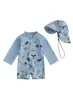 70-80-90-100-110-120 Sombrero Manga Larga Traje de Baño Infantil