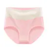 Pantaletas Triángulo Color Bloque Talla Grande Delgadas Cómodas Control de Abdomen Mujer Cintura Alta Seda de Leche Transpirables Entrepierna Amigables con la Piel Ropa Interior Venta al por Mayor